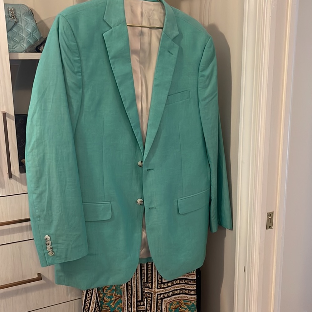 Turquoise sports jacket coat 44L